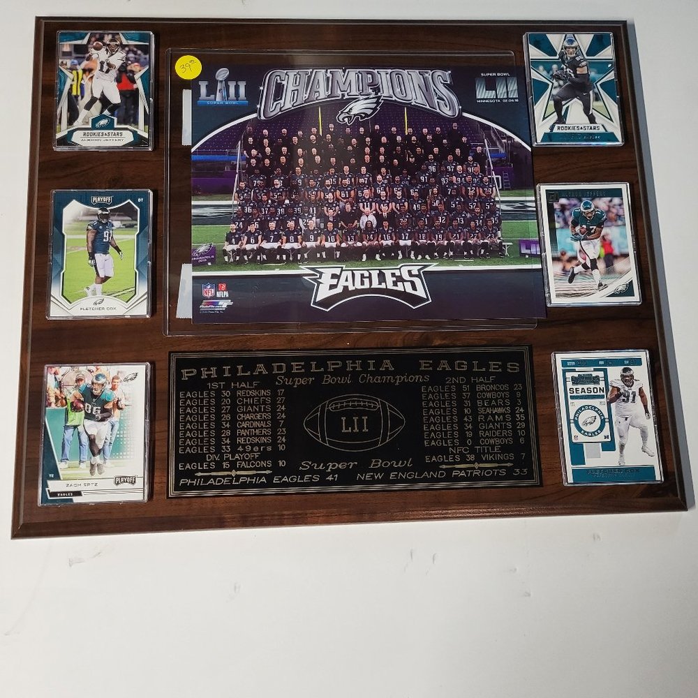 Phildelphia Eagles Super Bowl Plaque LII  ++++